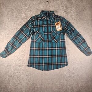Five Brother Pullover Zip Front Flannel Womens S 1/2 Zip Workwear Outdoors